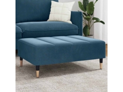 Vidaxl Apoio De Pés 77x55x31 Cm Veludo Azul