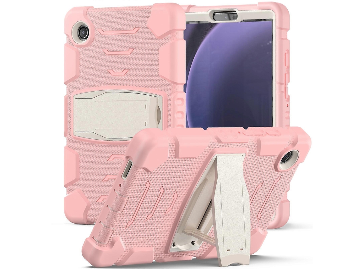 Capa Protetora De Tela 3 Camadas Pc Silicone À Prova Choque Com Suporte Para Tablet Samsung Galaxy Tab A9 Tuotuo