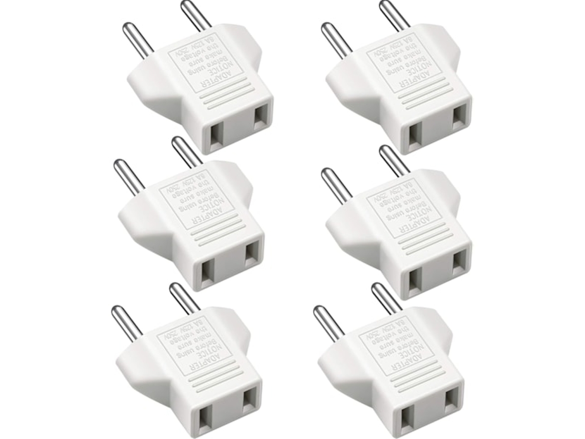 Adaptador Eua Para Ue, 2 Pinos Cn China Eua, América Para 2 Pinos Ue