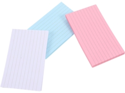 Conjunto de blocos de notas adesivos coloridos com linhas, blocos de anotações portáteis para escritório, escola e casa - adesivos práticos
