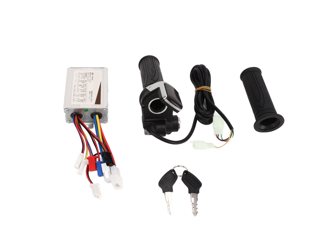 Kit de controlador de motor de bicicleta elétrica 48v 500w com mando acelerador, painel quadrado, 9 luzes e chaves