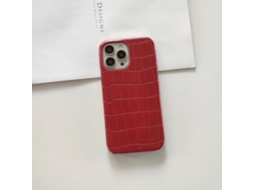 Capa Para Iphone 17 Air Vermelha Com Estampa De Crocodilo, Dissipação De Calor E Cor Sólida.