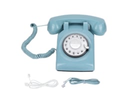 Telefone Rotativo, Conexão com Fio de Discagem Rotativa, Telefone Fixo Clássico Retrô Vintage EOOCOO