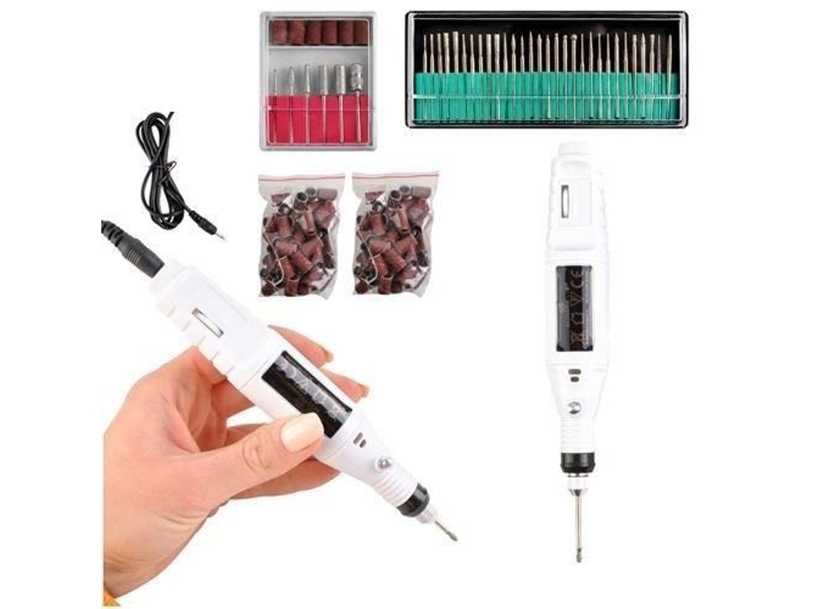 Kit De Manicure Com Lixa Elétrica E Acessórios Brilvibera