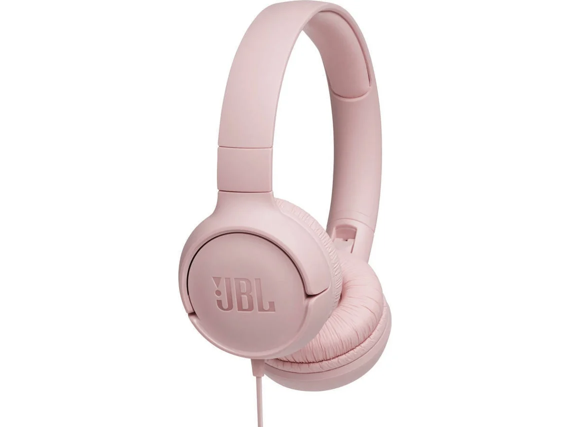 Auscultadores com Fio JBL Tune 500 (On Ear - Microfone - Rosa)