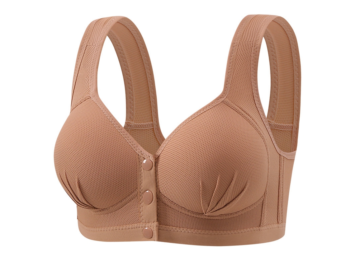 Sutiãs De Amamentação Sem Costuras, Estilo Top, Com Fecho Frontal E Sem Aro (s-36/80 32a/32b) Marrom Panoona