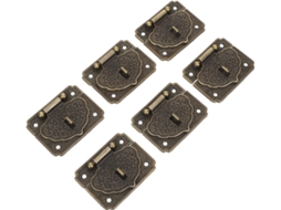 Fecho De Caixa Vintage, Conjunto 6 Peças, Em Liga Zinco, Com