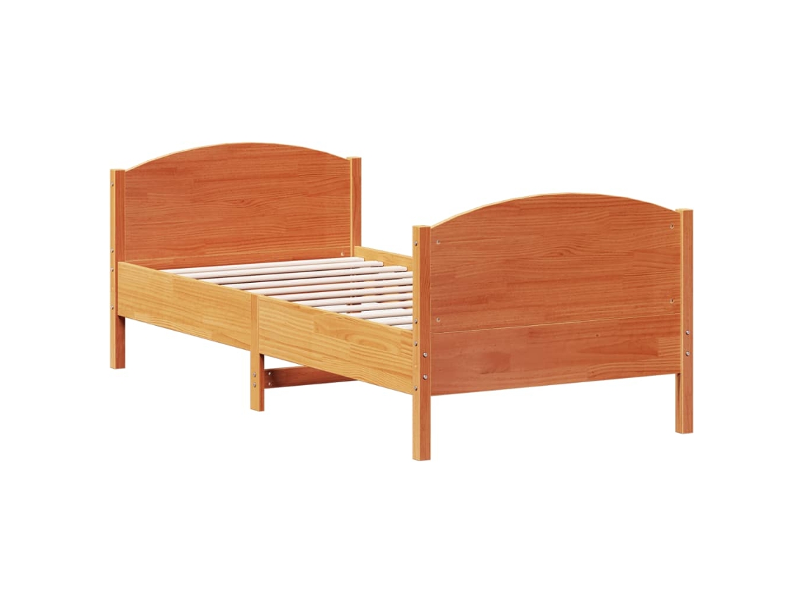 Bed Frame, Bed Frames Vidaxl Marrom Madeira De Pinho (90 X 190 Cm)