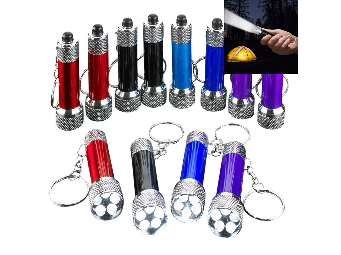 Mini Led Flashlights Keychain ,2.5 Inches Mini Plastic Pocket Torch 5-Bulb Led Keyring For Camping Kids Party Favor Gift Prize Pocket