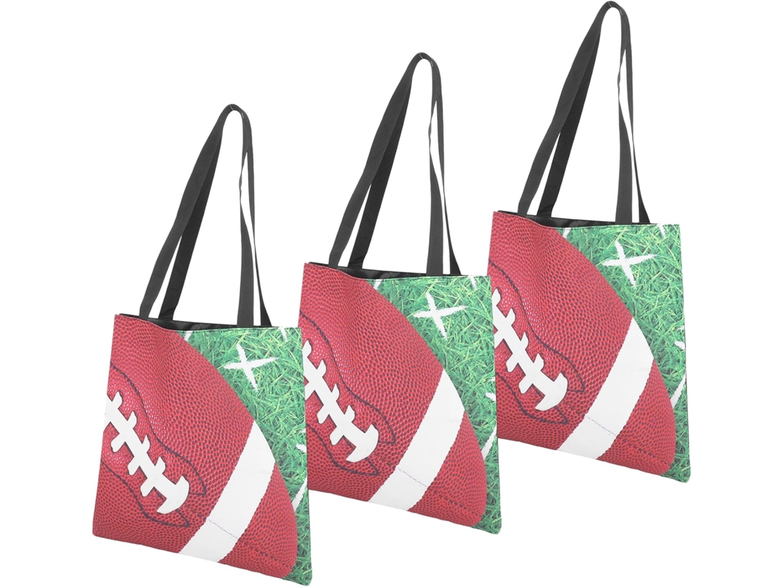 Sacola Reutilizável com Estampa de Rugby. Bolsa Leve para Festas e Compras. Ecológica. Ombro Prática CHABERLU