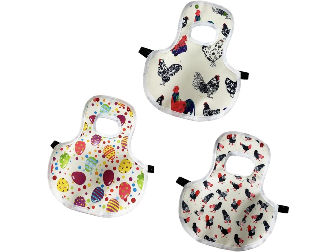 Conjunto De 3 Protetores De Vestuário Para Aves Resistentes À Água Para Minimizar Lesões Por Bicagem De Penas.