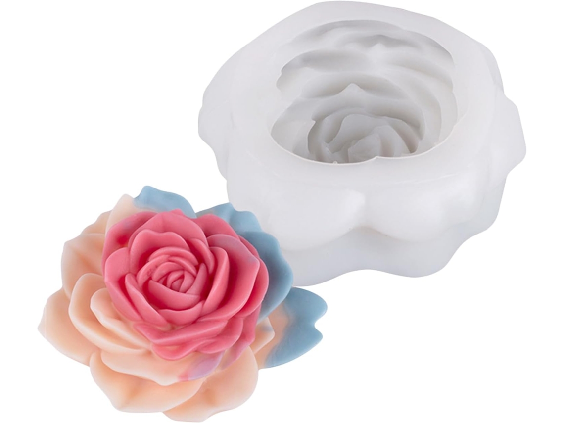 Molde Vela Em Formato De Flor