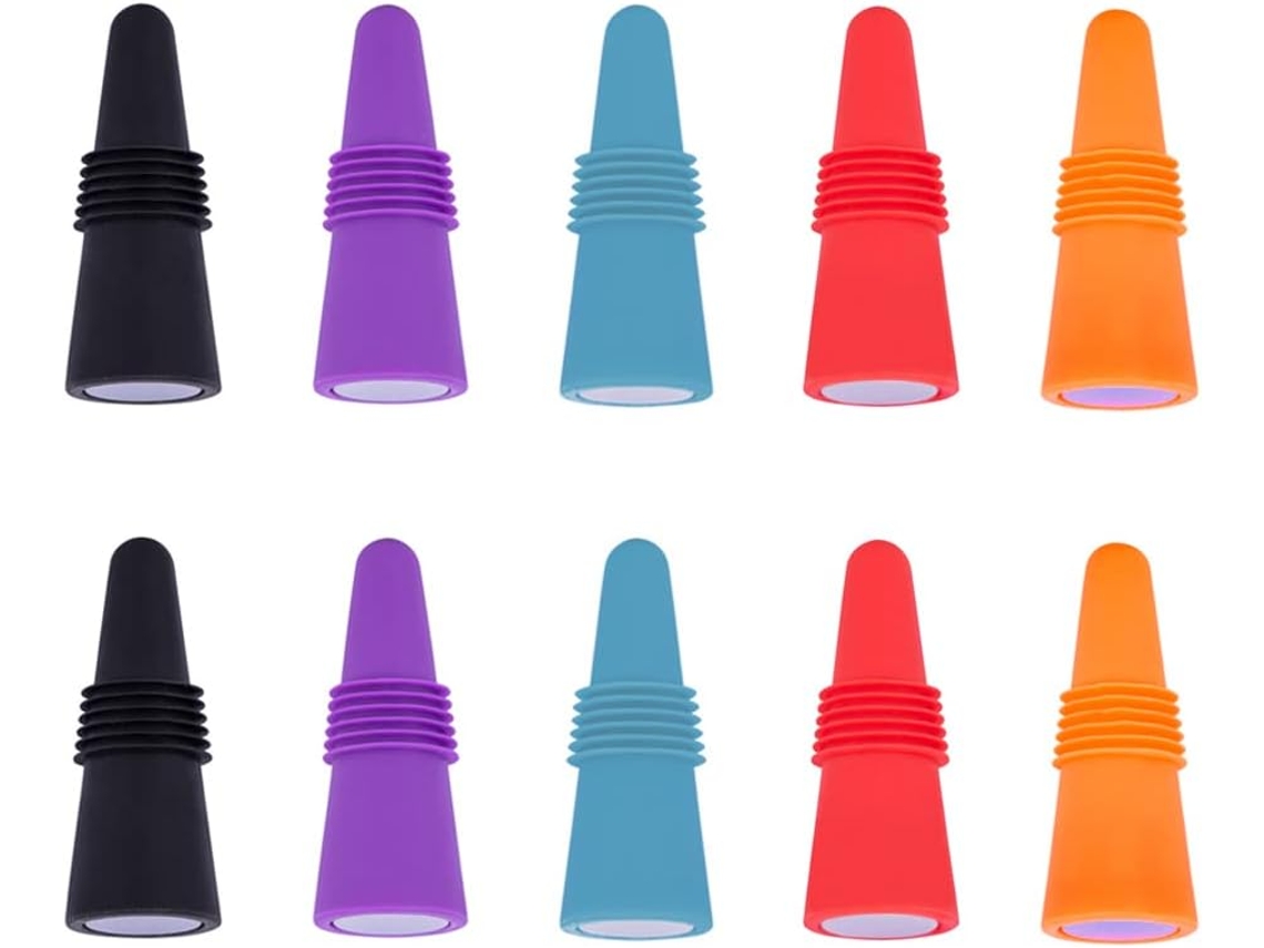 10 Rolhas de Silicone Reutilizáveis BRILVIBERA