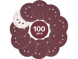 100 peças de lixa de 125 mm, grão 240, lixa de 8 furos, perfeita para lixar/polir para lixamento excêntrico