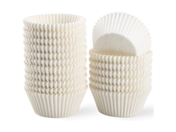 Forminhas De Papel Para Cupcake Brancas 500 Unidades, Sem Cheiro, Grades Alimentar E À Prova De Gordura