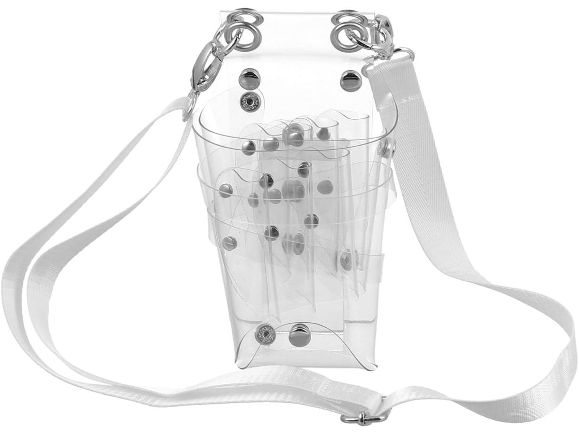 Suporte transparente em PVC com design minimalista para queda de cabelo.
