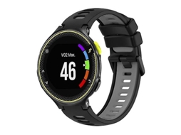 Bracelete de Smartwatch para Garmin Forerunner 230 Pulseira de Relógio de Silicone de Preto-Cinza VENISYMLIS