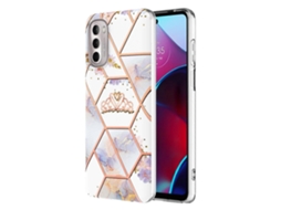 Capa De Celular Em Tpu Com Estampa Floral Marmorizada Para Motorola Moto G Stylus (2022)