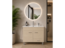 Móvel De Casa De Banho Com Lavatório Origenbath Samos Sem Espelho 90x45 Cm Estepa