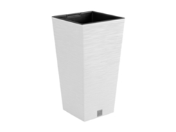 Vaso De Flores Branco Com Reservatório, 20 X 20 X 38 Cm, Capacidade De 5 L.