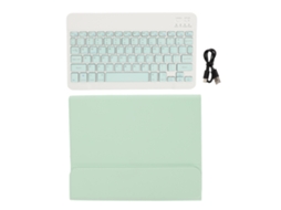 2026zentro-capa De Couro Pu Para Tablet Com Teclado Sem Fio Bt 150mah Para Ios Pro 11 2024 M4 Verde