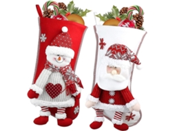 Meias De Natal , Papai Noel Vermelho E Branco, Boneco De Neve Olysi Shop (pacote Com 2)