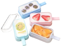 Formas De Picolé Com Tampas, 4 Peças, Silicone, Fáceis De Usar