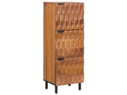 Vidaxl Buffê Com Porta Acabamento Em Acácia Marrom 40 X 33 X 110 Cm