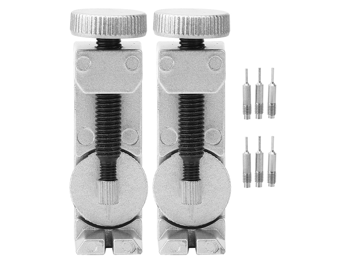 2 Peças De Ferramenta Para Remover Pulseira De Relógio Ajustador De Cinta Altura Ajustável Profissional Prata