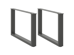Vidaxl Pés Para Mesa De Centro Em Forma De U, 2 Peças, Antracite, 70x (42-43) Cm, Aço