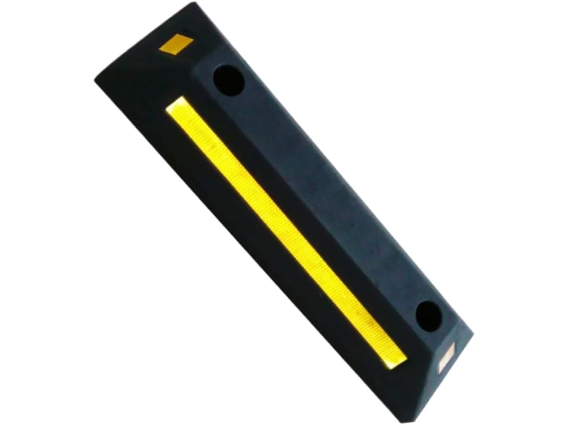 Batente De Pneu Em Pvc Com Base Formato Colmeia, 2 Furos E Parafusos,