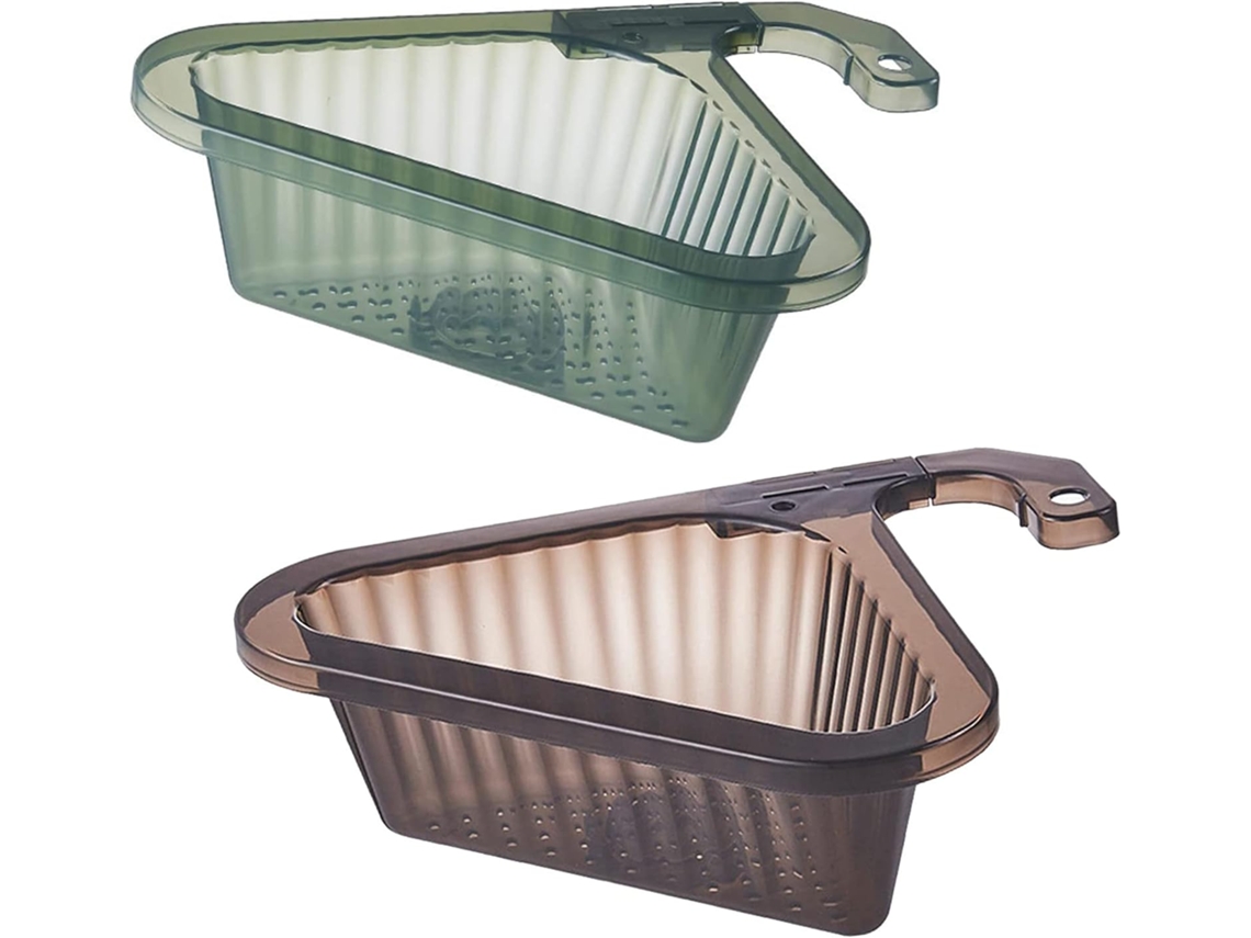 Conjunto De 2 Cestos Escorredores Triangulares, Cesto Para Pia Com Formato Especial, Para Cozinha, V