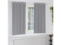 Vidaxl Cortinas Blackout Com Argolas 2 Pcs Cinzento-claro 175 X 140 Cm