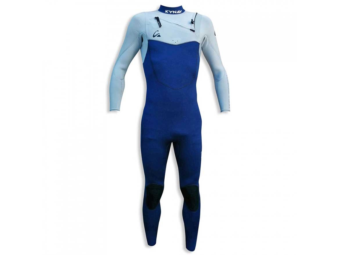 Fato Neoprene Manga Comprida Zip Tórax Surf Ultra Stretch Azul Mkynay