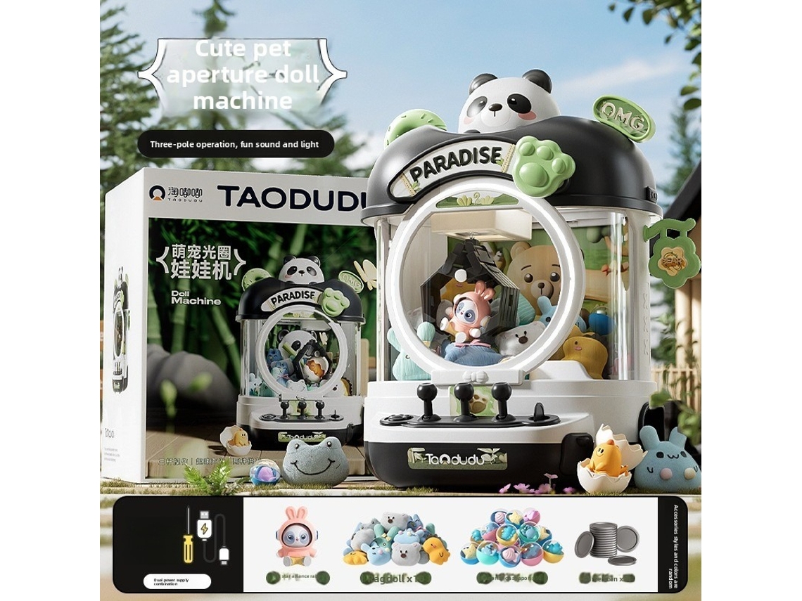 Claw Machine Faça Você Mesmo para Crianças Jogo Operado por Moedas MDUG (preto)