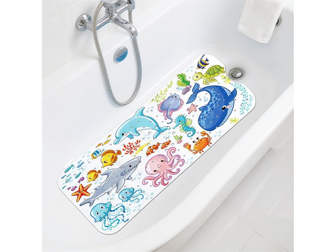 Tapete de Banho Antiderrapante Chuveiro Banheira para Bebês HENTEN HOME 100x40 Cm