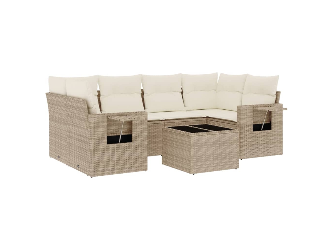 Garden Sofa Set, Garden Sofa Sets Vidaxl Bege Rattan / Vime (n/a)