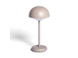 Candeeiro De Mesa Led Portátil Exterior Com Bateria Usb Recarregável Em Metal Galdan Taupe