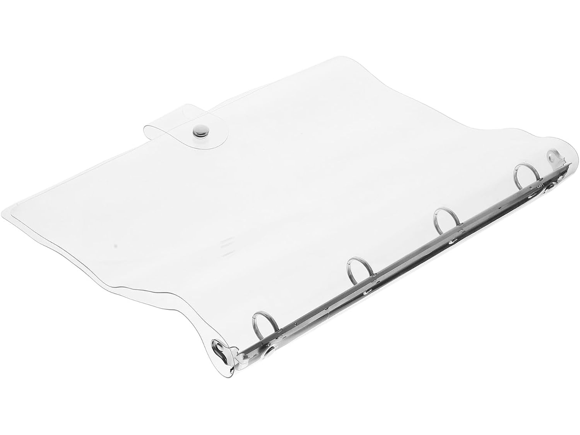 Pasta transparente Ciieeo A4 com 4 furos, camada plástica portátil, durável e leve, ideal para mesa e escola, 1 unidade.