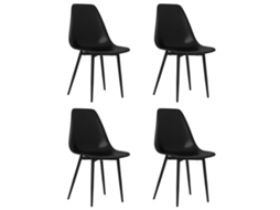 Dining Chair, Dining Chairs Vidaxl Preto Polipropileno (n/a)