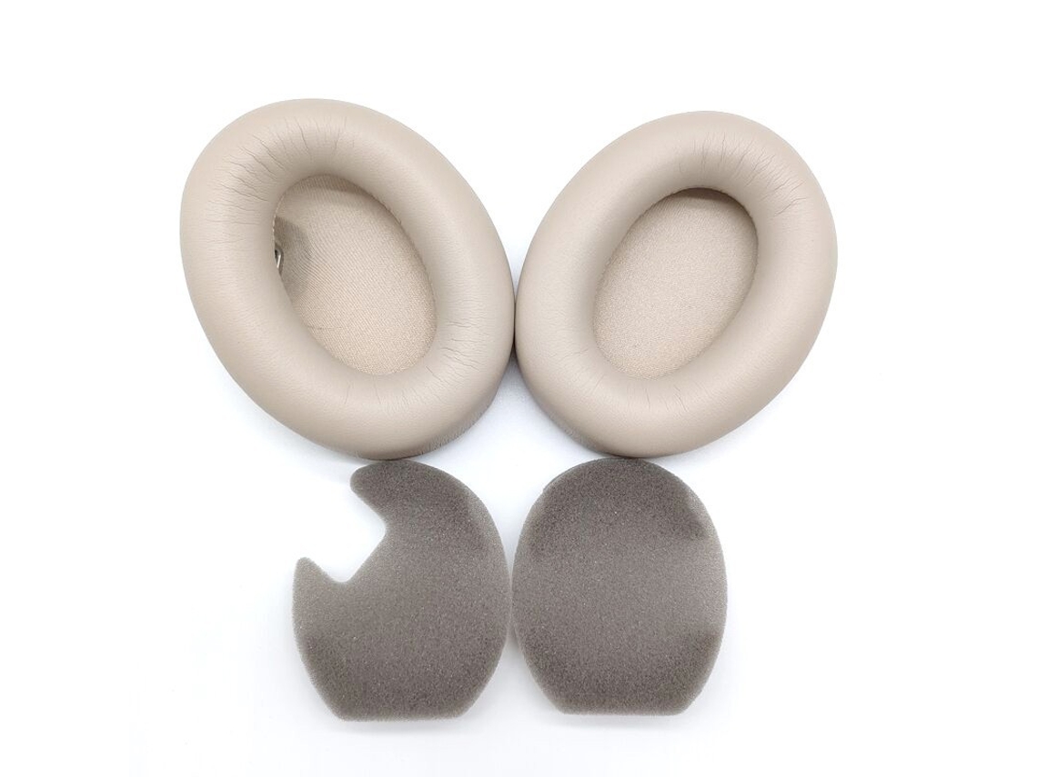 Dois Fones De Ouvido Em Couro Proteico Dourado Para Sony Wh 2000xm4 Yunzii (com Almofadas De Algodão)