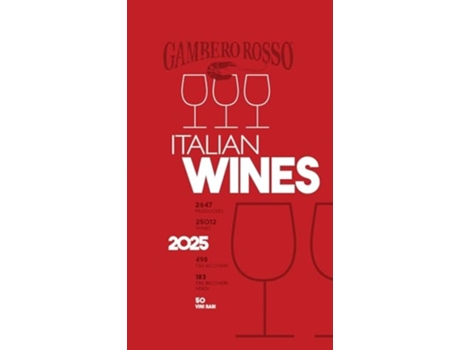 Livro Italian Wines 2025 de Rosso e Gambero (Inglês)