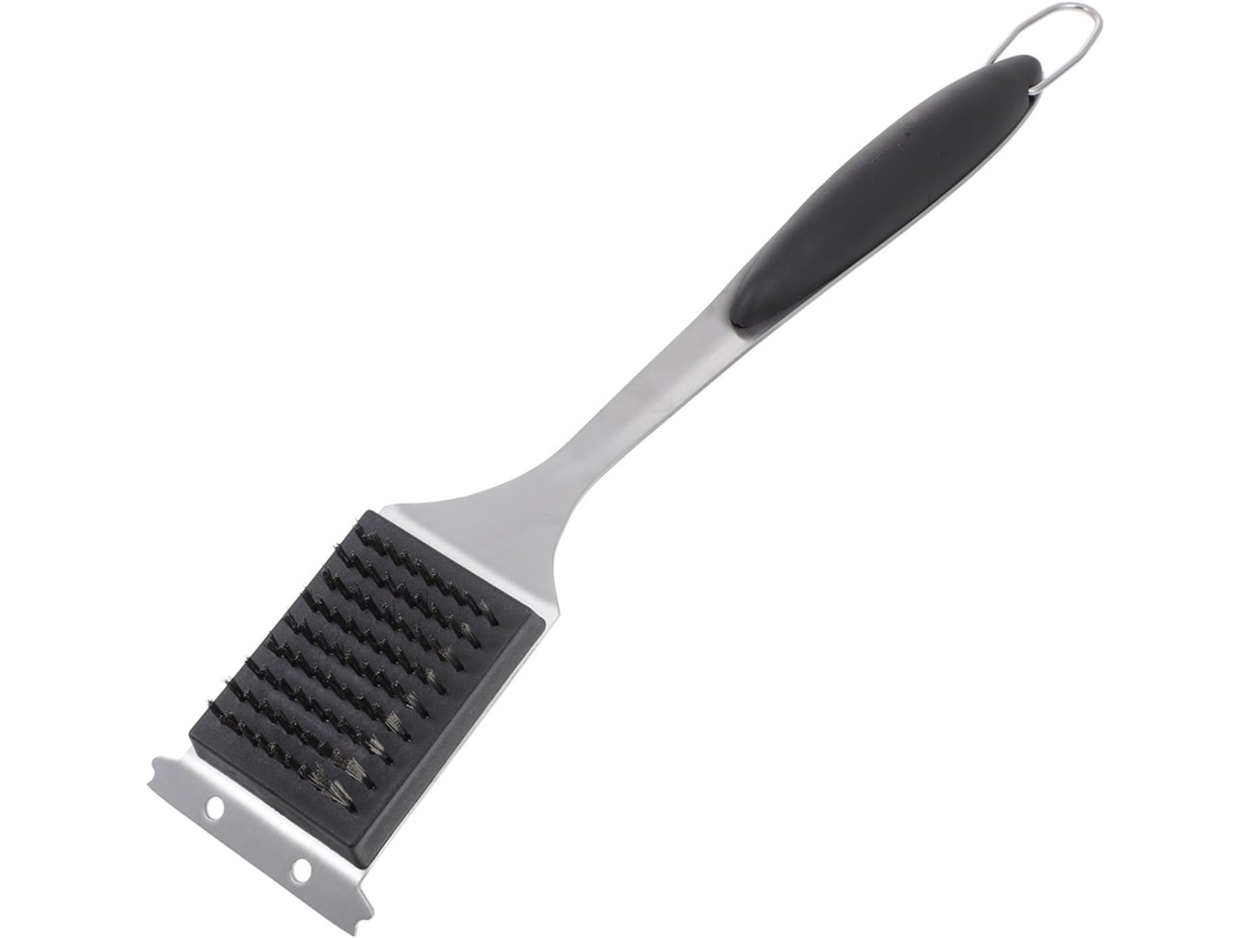 Escova Para Churrasco Em Aço Inoxidável, Portátil E Compacta