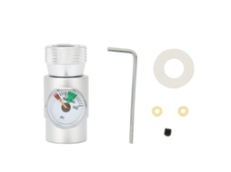 Adaptador de Recarga Co2 com Manômetro 3000psi Prata