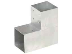 Vidaxl Base Para Poste Em Forma De L 101x101 Mm Metal Galvanizado