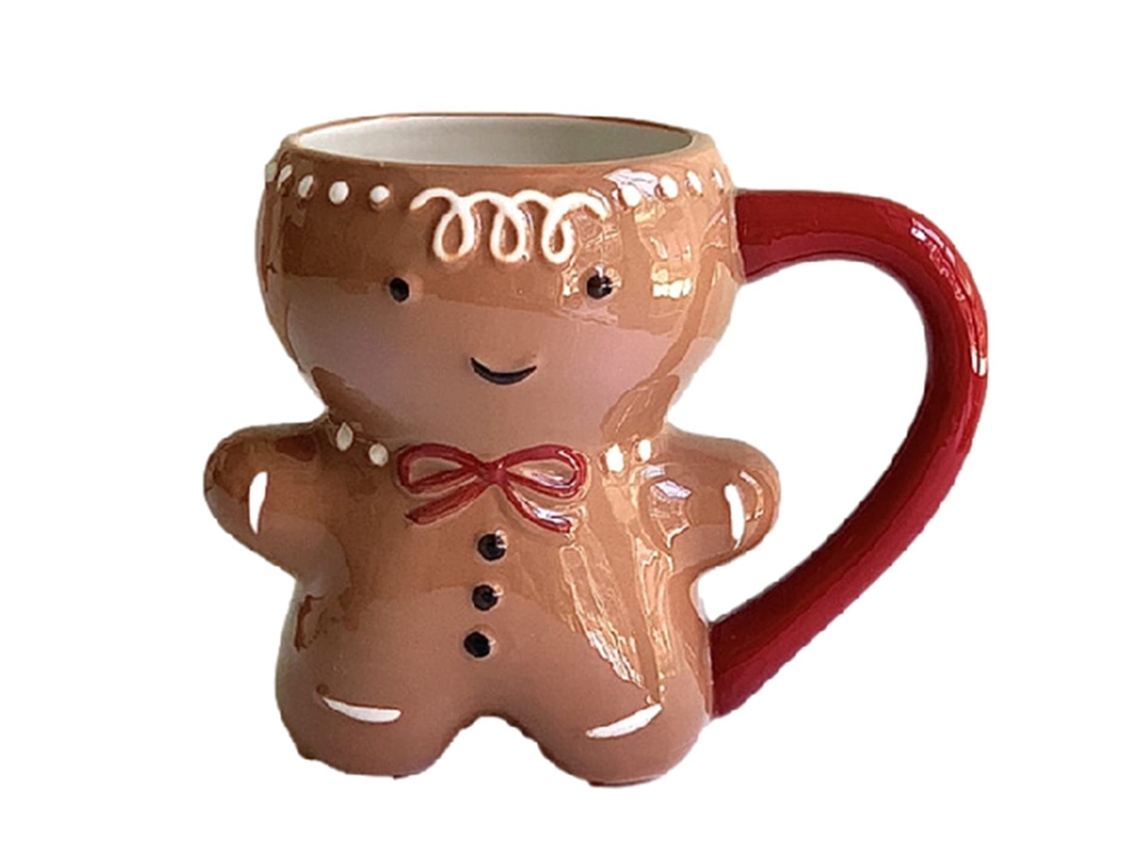 Caneca De Cerâmica Com Boneco De Gengibre, 300 Ml, Diversão Para Família E Amigos, Caneca De Café De 300 Ml