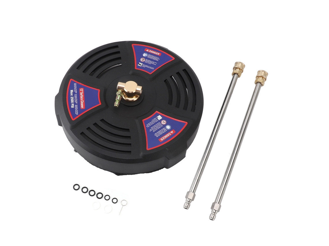 Limpador De Superfície Para Lavadora De Pressão 13 Polegadas 2500 Psi Conexão Rápida 1/4 Acessório Para Lavadora De Energia Com 2 Hastes Extensoras