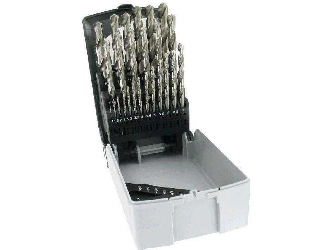 Caixa De Broca De Metal Tivoly Hss Retificada 25 Brocas De 1 A 13mm Caixa Econômica Inquebrável