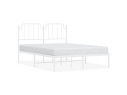 Bed Frame, Bed Frames Vidaxl Branco Aço (150 X 200 Cm)