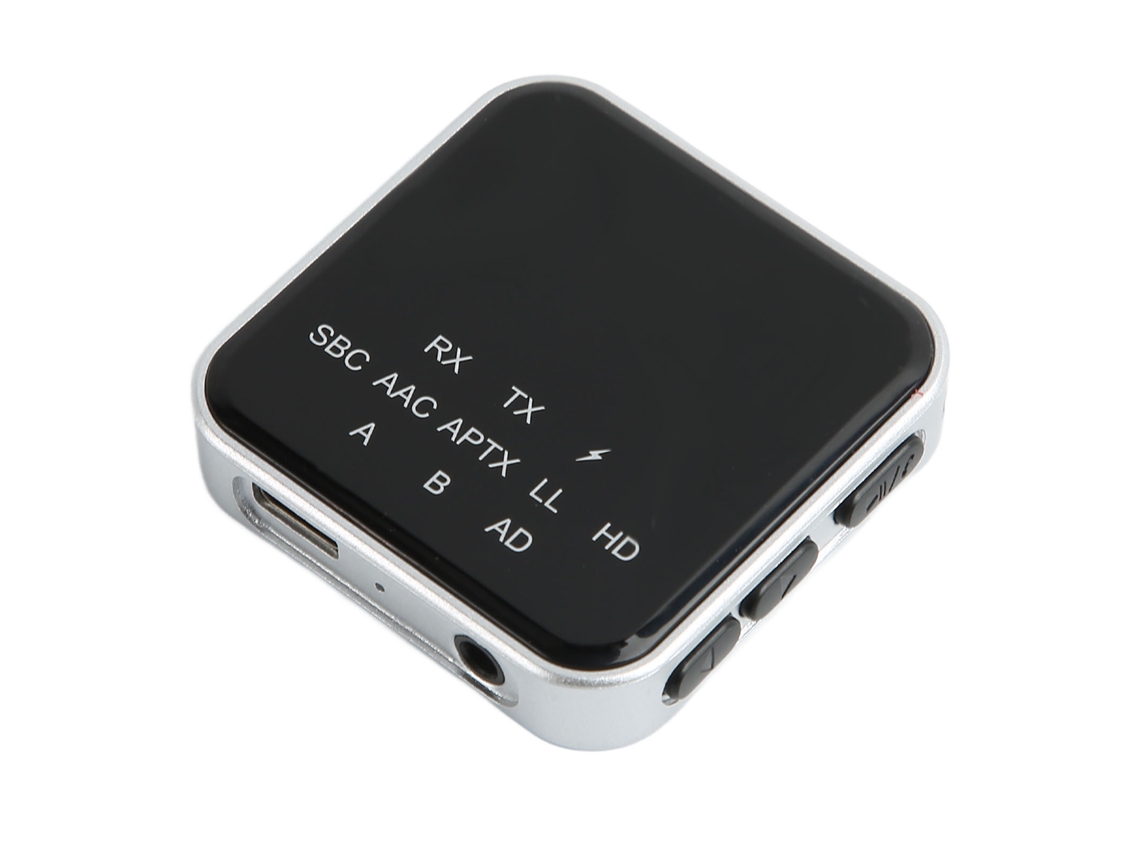 Transmissor e Receptor Bluetooth 5.2 2 em 1 com interface Aux 3.5mm para TV e PC